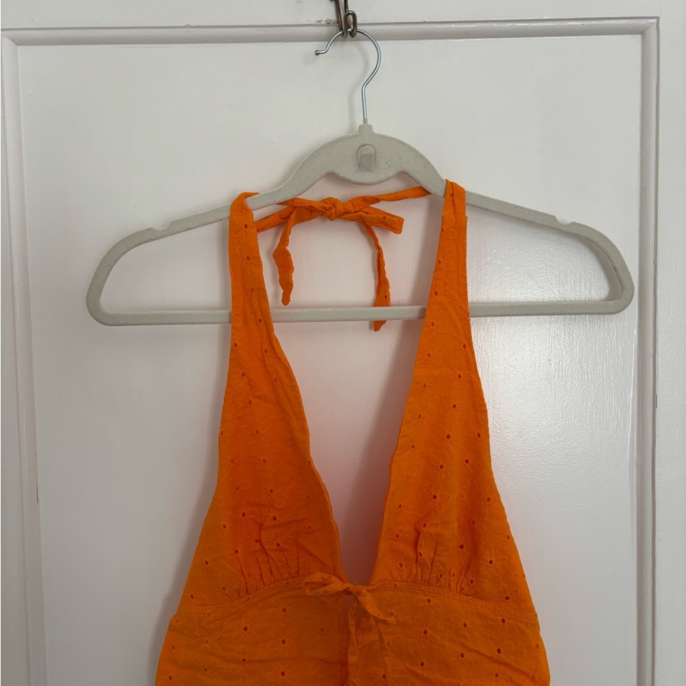 Target Orange Halter Neck Top